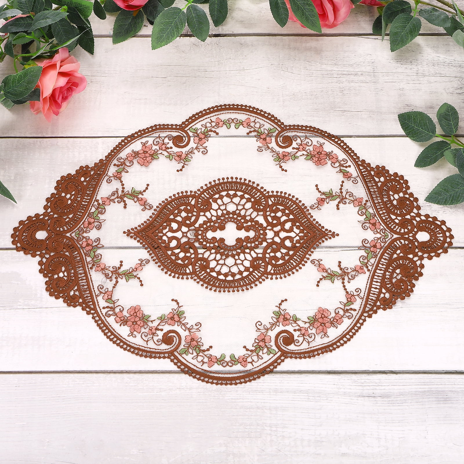 10Pcs Lace Doilies for Tables Embroidered Lace Placemats Vintage