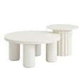 thumbnail image 4 of RONSHIN U-Can Modern Coffee Table Set, Round Cylinder Leg Design, Living Room Side Table, 4 of 9