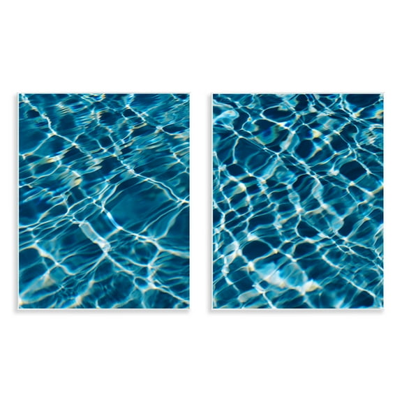 Stupell Industries Inviting Clear Pool Water Nautical & Beach Painting Unframed Art Print Wall Art, 11 x 14, Set of 2