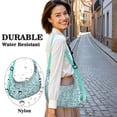 thumbnail image 4 of Sac Bandoulière Boho Imprimé Floral Croissant Sangle Réglable Sac Compact en Nylon Parfait pour Sorties Printemps Été et Automne, 4 of 5