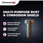 CorrosionX Rust Inhibitor, Industrial-Strength Dielectric Corrosion Prevention, Lubricant & Penetrant for Marine, Automotive, Electronics & RV Use, Protects Bolts, Cables, Engines, 6 oz aerosol