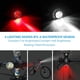 thumbnail image 5 of Luz de bicicleta recargable e impermeable, luces LED delanteras y traseras, 4 modos de brillo, luz blanca delantera y luz trasera roja, impermeable, incluye 2 cables USB., 5 of 5