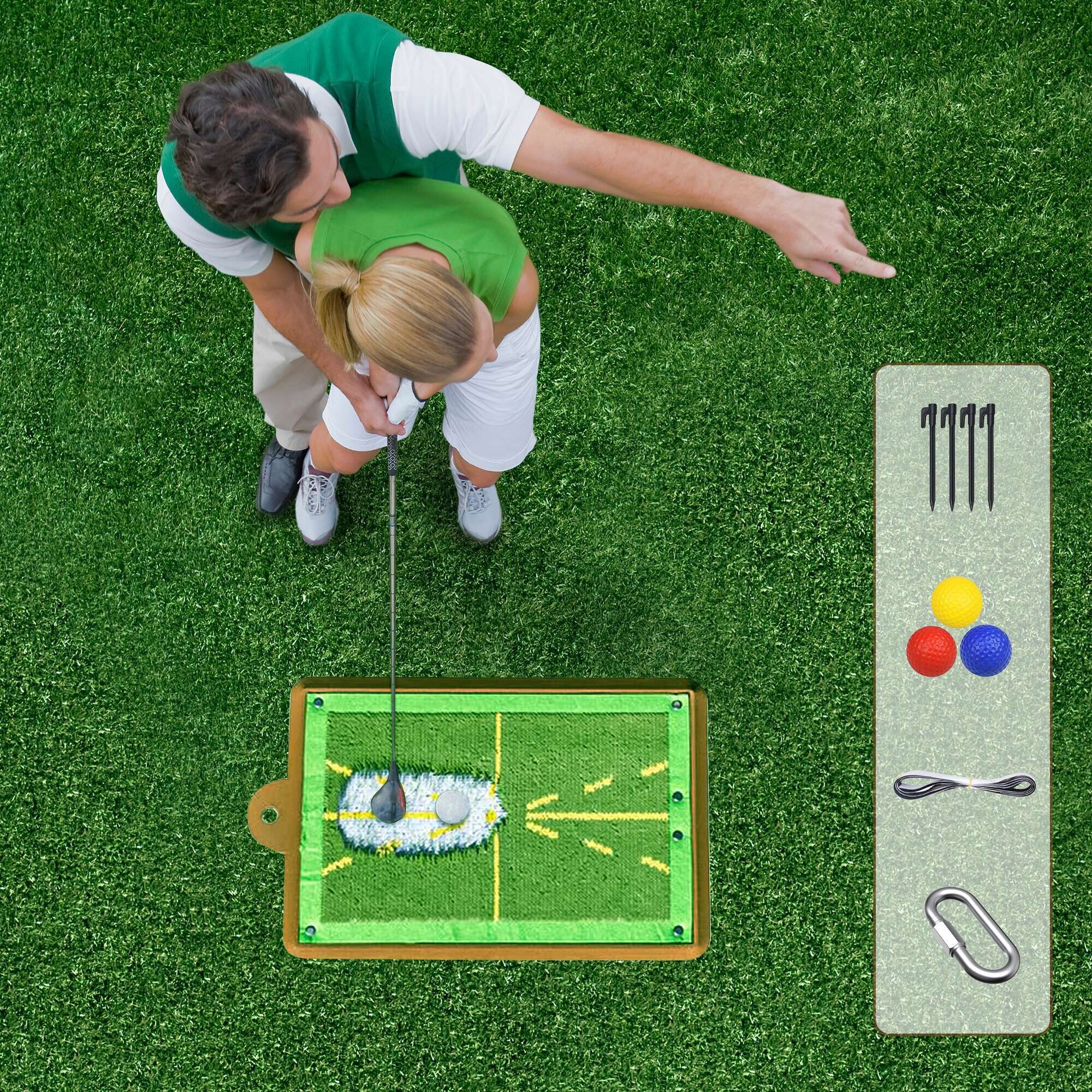 YCRJNB Golf Training Mat for Swing Detection Batting Ubuy Kuwait