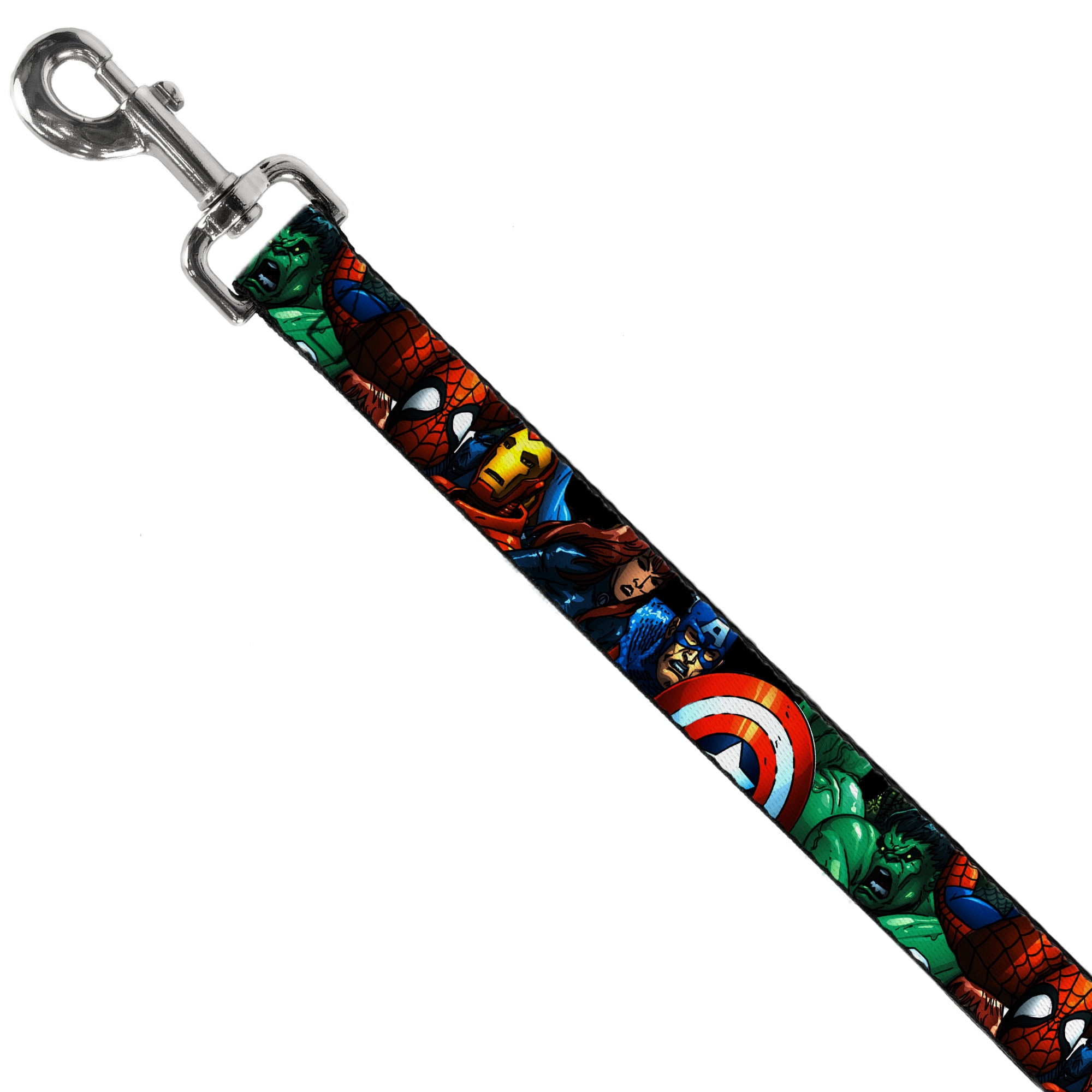 Marvel Comics Pet Leash, Dog Leash, Marvel Universe Superheroes Stacked, 6 Feet Long 1.0 Inch Wide