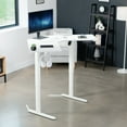 thumbnail image 2 of VIVO White Electric 47" x 47" Corner Standing Desk, L-Shaped Workstation, 2 of 8