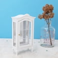 thumbnail image 3 of Casa de muñecas Mini Vitrina de madera blanca de Tres capas transparente para muñecas Nikou, 3 of 9