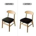 thumbnail image 6 of Joqmia Waterproof Chair Seat Covers, Stretch Jacquard Chair Covers for Dining Chairs, Removable Chair Seat Slipcovers Protector, Kitchen Chair Covers(Set of 2,Black), 6 of 7