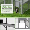 thumbnail image 5 of Outdoor Catio Cat House 74" H Large Cat Enclosures ,UV proof Cover 3-section,83.5", 5 of 5