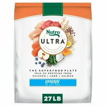 Nutro Ultra High Protein Dry Puppy Food, Trio of Proteins from Chicken, Lamb and Salmon, 27 lb Bag