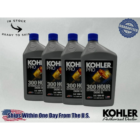 Kohler Genuine OEM Pro SAE 10W-50 Extended Life Synthetic Oil 25 357 72-S-4PACK