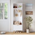 thumbnail image 2 of Qinaqin 74 cm de Alturaall Tree con Bench y Almacenamiento Coat Rack Shoe Entryway 4 Profundidadorado Alturaooks Metálico Legs para Entryway, 2 of 7