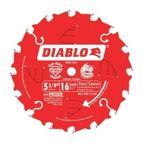 Diablo 5-3/8 in. Dia. x 10 mm Cordless Trim Carbide Tip Circular Saw Blade 16 teeth 1 pc.