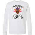 thumbnail image 3 of Inktastic Thanksgiving Girl Turkey Thankful for Family Long Sleeve T-Shirt, 3 of 5