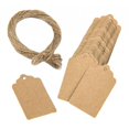 thumbnail image 4 of AMLESO 100pcs Lots Blank Kraft Paper Tags Xmas Labels with 20m Rope for Gift Paking, 4 of 6