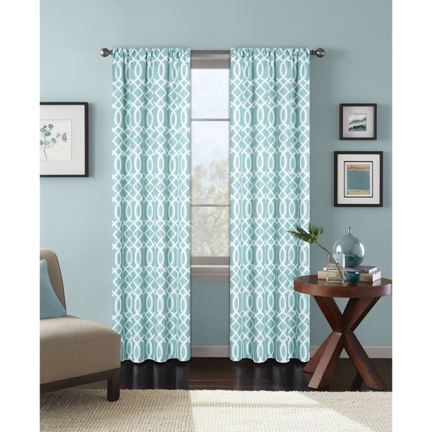 Better Homes and Gardens Ironwork Printed Window Curtain, Rod Pocket