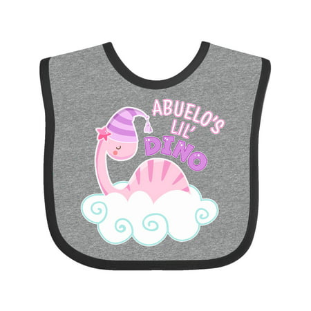 

Inktastic Abuelo s Lil Dino with Cute Pink Baby Dinosaur Gift Baby Boy or Baby Girl Bib