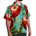thumbnail image 2 of Fruit Men's Short Sleeve Button Down Hawaiian Shirts for Summer Beach Casual Printed Style, 2 of 6