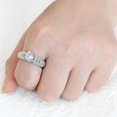 thumbnail image 2 of 3W1576 - Rhodium Brass Ring with AAA Grade CZ in Clear, 2 of 5