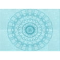 thumbnail image 1 of Ahgly Company Machine Washable Indoor Rectangle Transitional Blue Diamond Blue Area Rugs, 7' x 10', 1 of 7