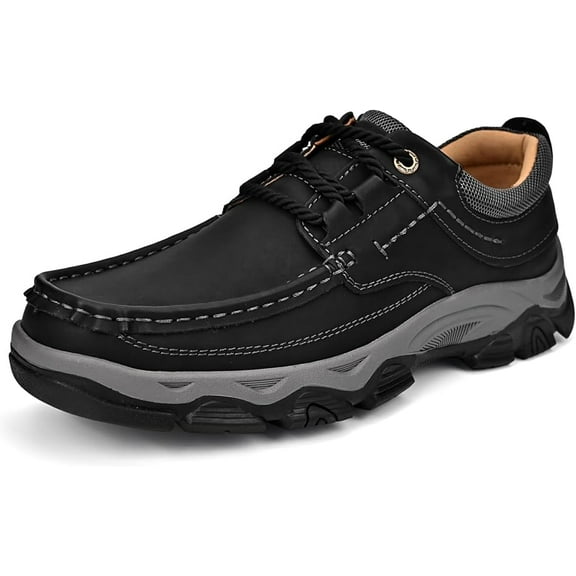 Men's Orthopedic Walking Shoes Genuine Leather Slip On Loafers Arch Support Lightweight Comfortable Casual Sneakers