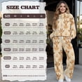 thumbnail image 5 of Renewold 2 Piece Lounge Sets for Women Workout Pants with Pockets High Neck Sweatshirts Set Animal Pattern Trendy Track Suit Airport Outfits Women's Activewear, Giraffe Floral Print, L, 5 of 7