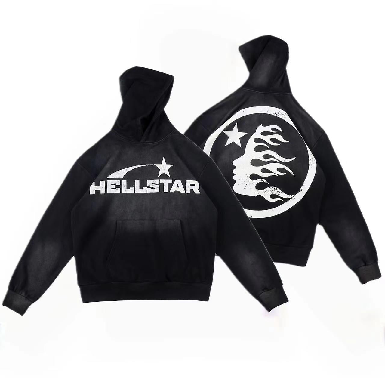 Jacket Hellstar Brainwashed Hoodie Retro Mud Dye Hooded Flocking