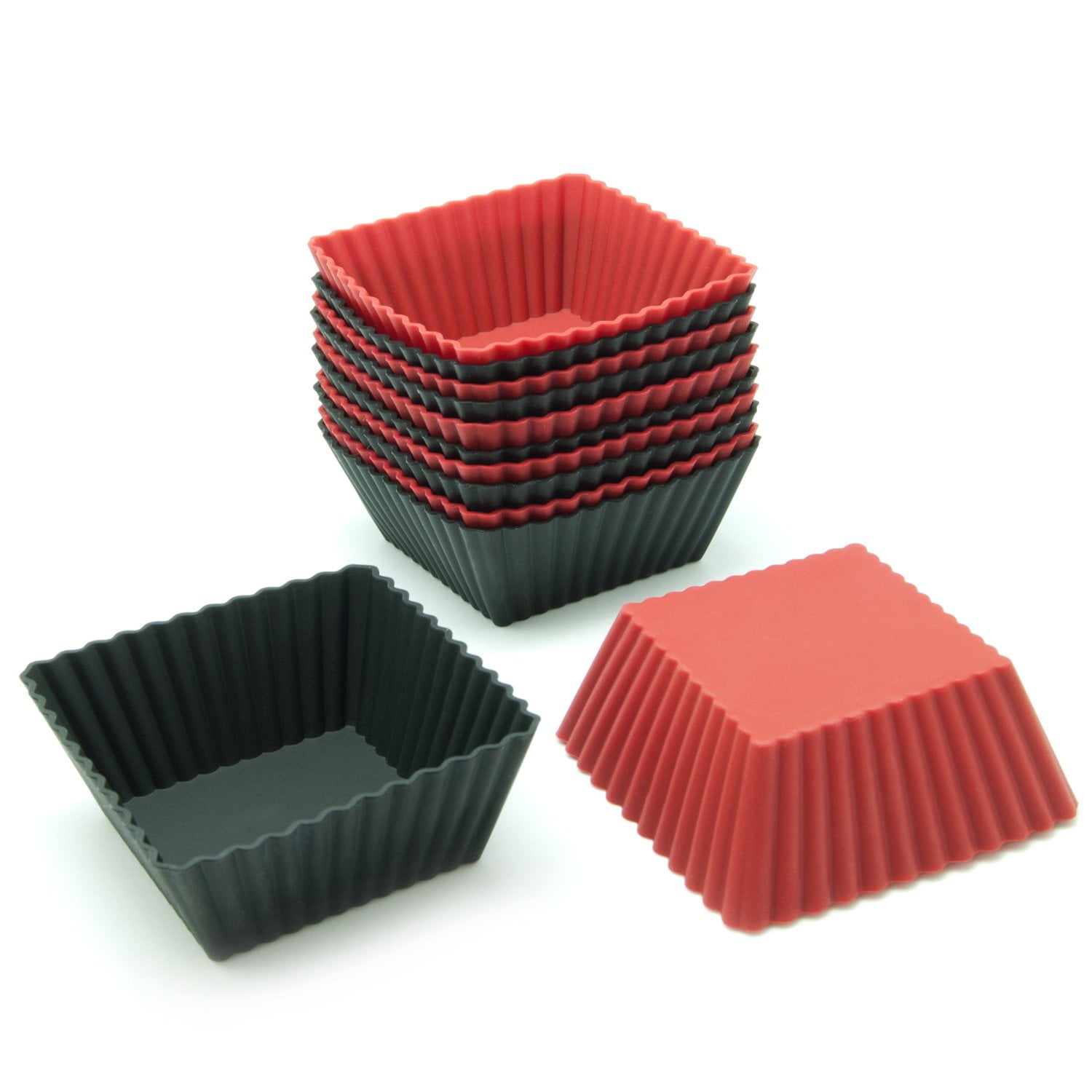 Freshware Silicone Baking Cups [12-Pack] Reusable Cupcake Liners Non-S