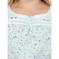 thumbnail image 5 of Ezi Women's Plus Cap Sleeve Floral Nightgown,2X,Mint, 5 of 7