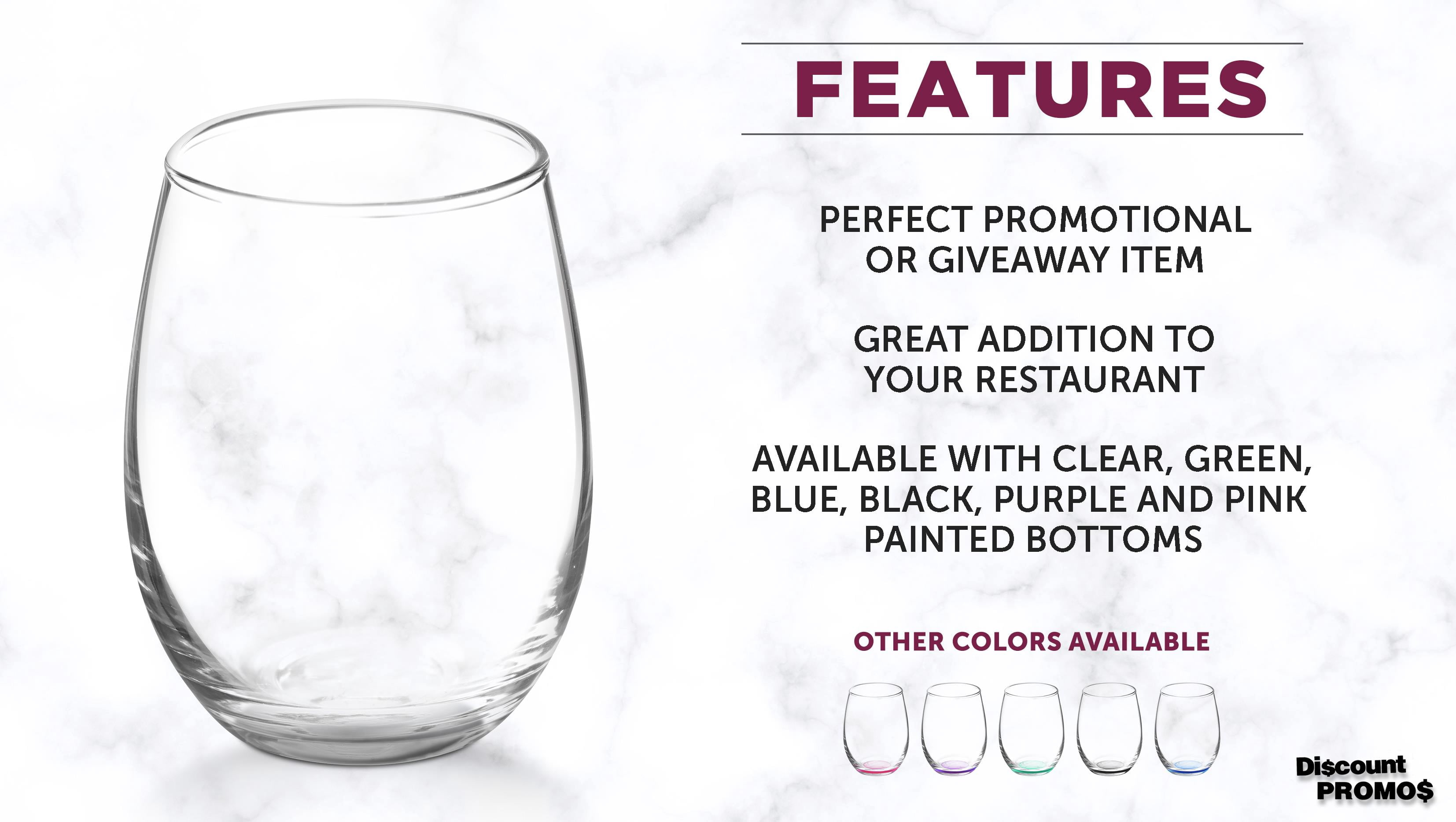 Stemless Wine Glasses by ARC 5.5 oz. Set of 12, Bulk Pack - Perfect for Hotel, Bar, Restaurant or Lounge - Clear