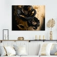 thumbnail image 2 of Designart Black And Gold Hibiscus III Canvas Wall Art, 2 of 5