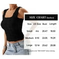 thumbnail image 3 of Seductiva Women Tank Tops Summer Women Cute Crop Tank Top Square Neck Womenide Strap Vest Slim Fit Floral Lettuce Trim Cropped Tops Sleeveless Basic Cami Top Shirt Cute Trendy Blouses, 3 of 8