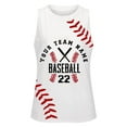 thumbnail image 3 of Bovemsi Baseball Shirt Women Baseball Mom Tank Tops Graphic Tee Cute Workout T Shirts Casual Summer Sleeveless Vest, White Women's Summer Tank Tops, L, 3 of 3
