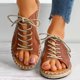 thumbnail image 1 of New Espadrille Flat Roman Sandalias de suela blanda de playa para mujer Wmkox8yii ytu1615, 1 of 8