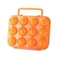 thumbnail image 1 of Caja De Almacenamiento De Huevos Caja contenedora de huevos de 12 rejillas, caja de almacenamiento portátil para huevos al aire libre con asa naranja Ehuebsd Para Estrenar, 1 of 4
