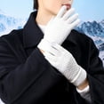 thumbnail image 6 of Moocorvic Winter Warm Gloves Men Women, Touch Screen Thermal Knit Gloves for Cold Weather Outdoors,White, 6 of 8