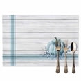 thumbnail image 2 of Blue Pumpkin Placemats Set of 1 Thanksgiving Fall Heat Insulated Linen Place Mats, Washable Stain-Proof Table Mats for Dining Tables Holiday Decor 13x19inch, 2 of 9