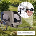 thumbnail image 4 of UPLLX Dog Bike Trailer, Foldable Pet Bicycle Cart w/ Quick Release Wheels & Safety Leash, Blue+Grey, 4 of 10
