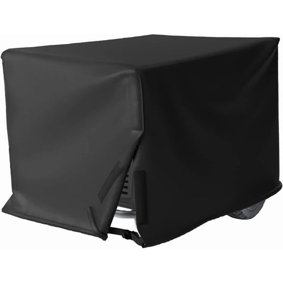Universal Generator Cover 26 x 20 x 20 inch - for 3000-5000 Watt Portable Generators, for Westinghouse, Champion, WEN, DuroMax and More, Heavy Duty Waterproof 600D Polyester, Black