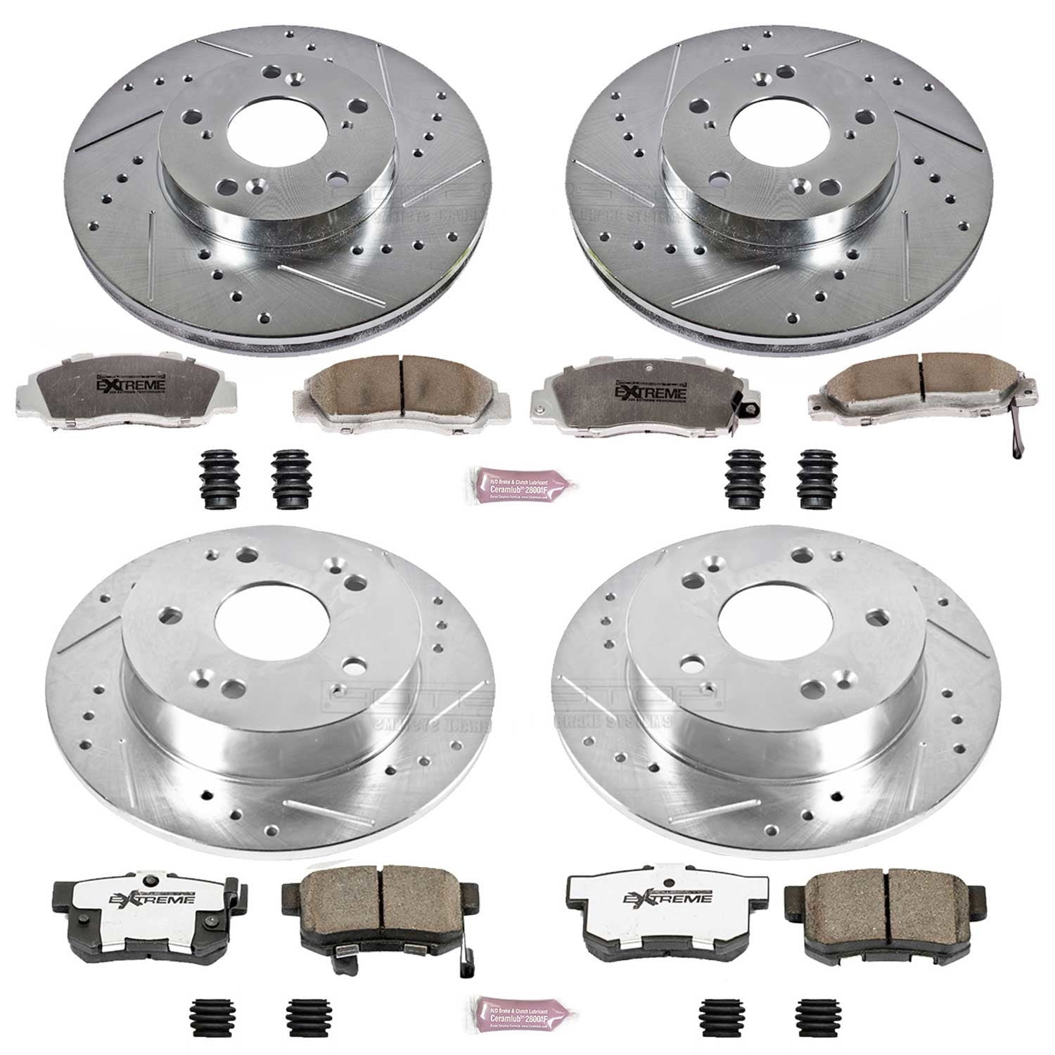 Power Stop Front and Rear Z26 Street Warrior Brake Kit K1042-26