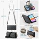 thumbnail image 4 of Bandolera para Billetera con Funda para iPhone 11【Bloqueo RFID】con Ranura para Billetes con Cremallera y 7 Tarjeteros, Correa Magnética para Hombro y Muñeca de Cuero PU Suave para Billetera, 4 of 10