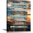 thumbnail image 1 of Motivational Quotes Wall Decor 7 Rules of Life Inspirational Motto Canvas Print Wall Art Mountain Landscape Wall Painting Wood Framed Office Kitchen Bathroom Bedroom Decor for Wall 12x16inch, 1 of 6