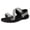 Gray, variant on Women's Knit Strap Sandals Lightweight Casual Comfort Sneakers Breathable Athletic Sport Flat Slides for Summer Fashion Walking Gray Size 9