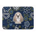 thumbnail image 1 of Carolines Treasures BB5067RUG Blue Flowers Cocker Spaniel Machine Washable Memory Foam Mat, 1 of 4