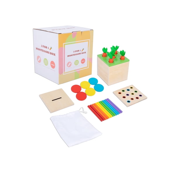 Montessori Toys YunHe XinQiao durante 1 a 3 años con cosecha de zanahorias
