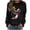 Black, variant on Sexlip Womens Long Sleeve Sweatshirt Decorative Shoe Print Design Soft Fabric Relaxed Silhouette for Daily Wear Black XL