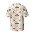 thumbnail image 2 of Vsdgher Mushroom Print Men's Wrinkle Free Untucked Cuban Shirt Business Casual Button Down Shirts Short Sleeve Shirt, 2 of 7