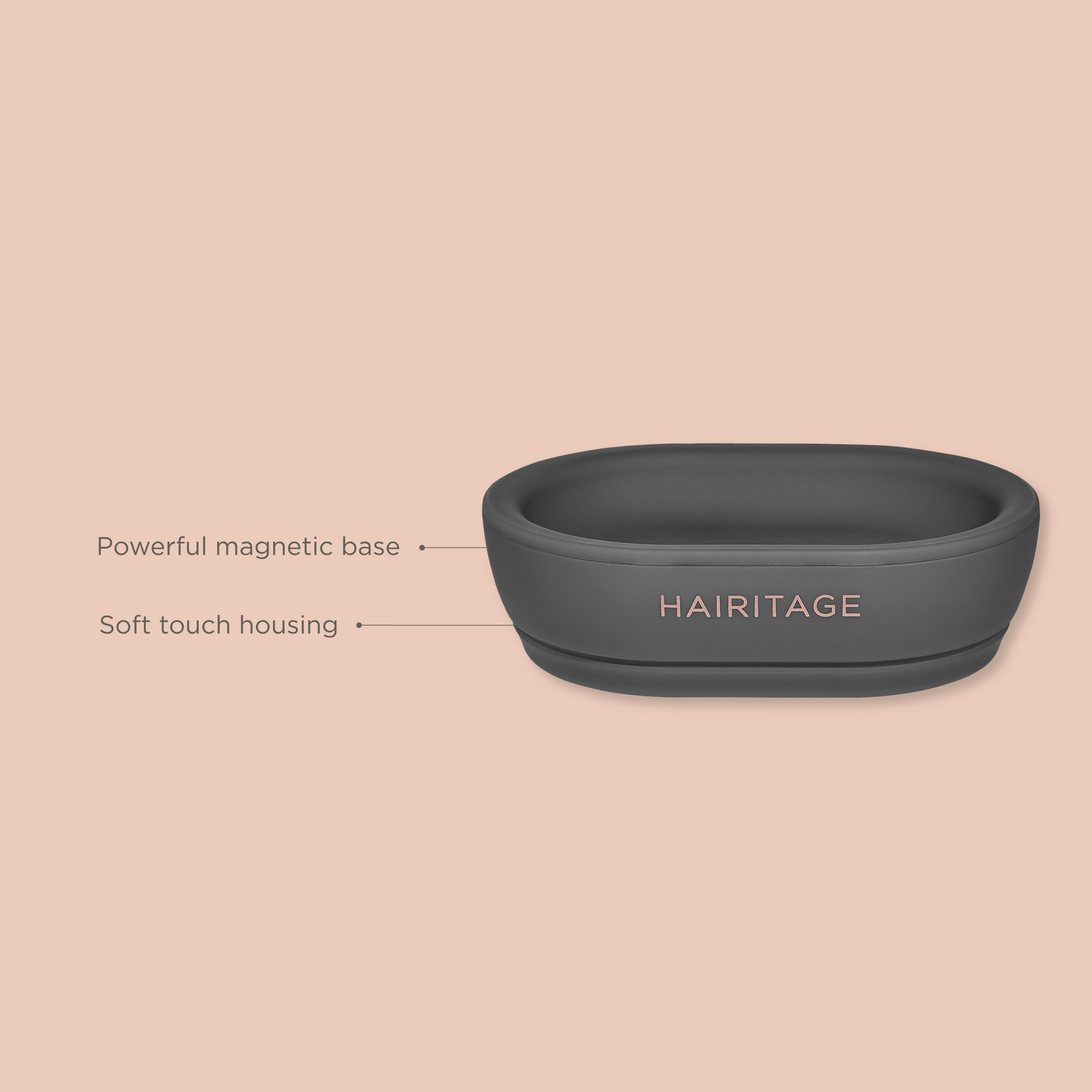 Hairitage Hold Tight Hair Pin Magnet | Bobby Pin & Hair Clip Magnetic Holder & Organizer, Dark Grey - image 5 of 6