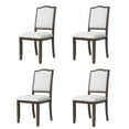 thumbnail image 5 of Harper & Bright Designs Farmhouse Dining Chairs Set of 4, Upholstered Chairs with High Back, Wood Kitchen Chairs, Beige+Brown, 5 of 12