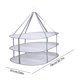 thumbnail image 3 of Uuiauoio Drying Rack Clothing Collapsible Laundry Basket Folding Hanging Dry Net Mesh Dryer for Clothes Drying Household Lingerie Sweater Blouse Herb(3 layer), 3 of 6