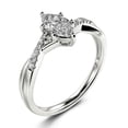 thumbnail image 2 of Zoya Jewel 14K White Gold Plated Wedding Rings - 2.2 Ct Marquise Cut Lab Created Diamond Jewelry - Modern Anniversary Cluster Gift for Women, 2 of 3